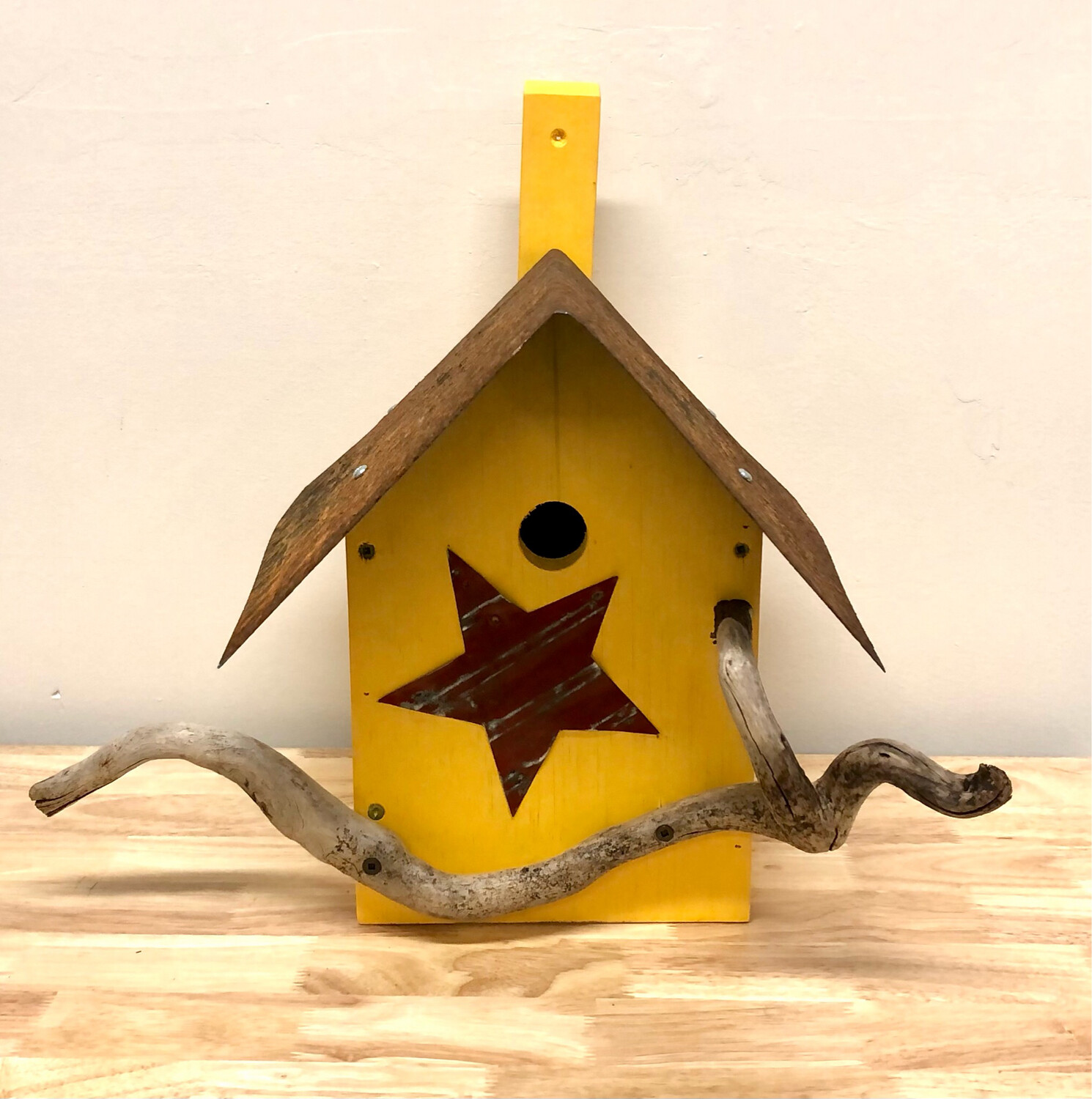Yellow Bird House Rusty Roof - Jerry Walsh