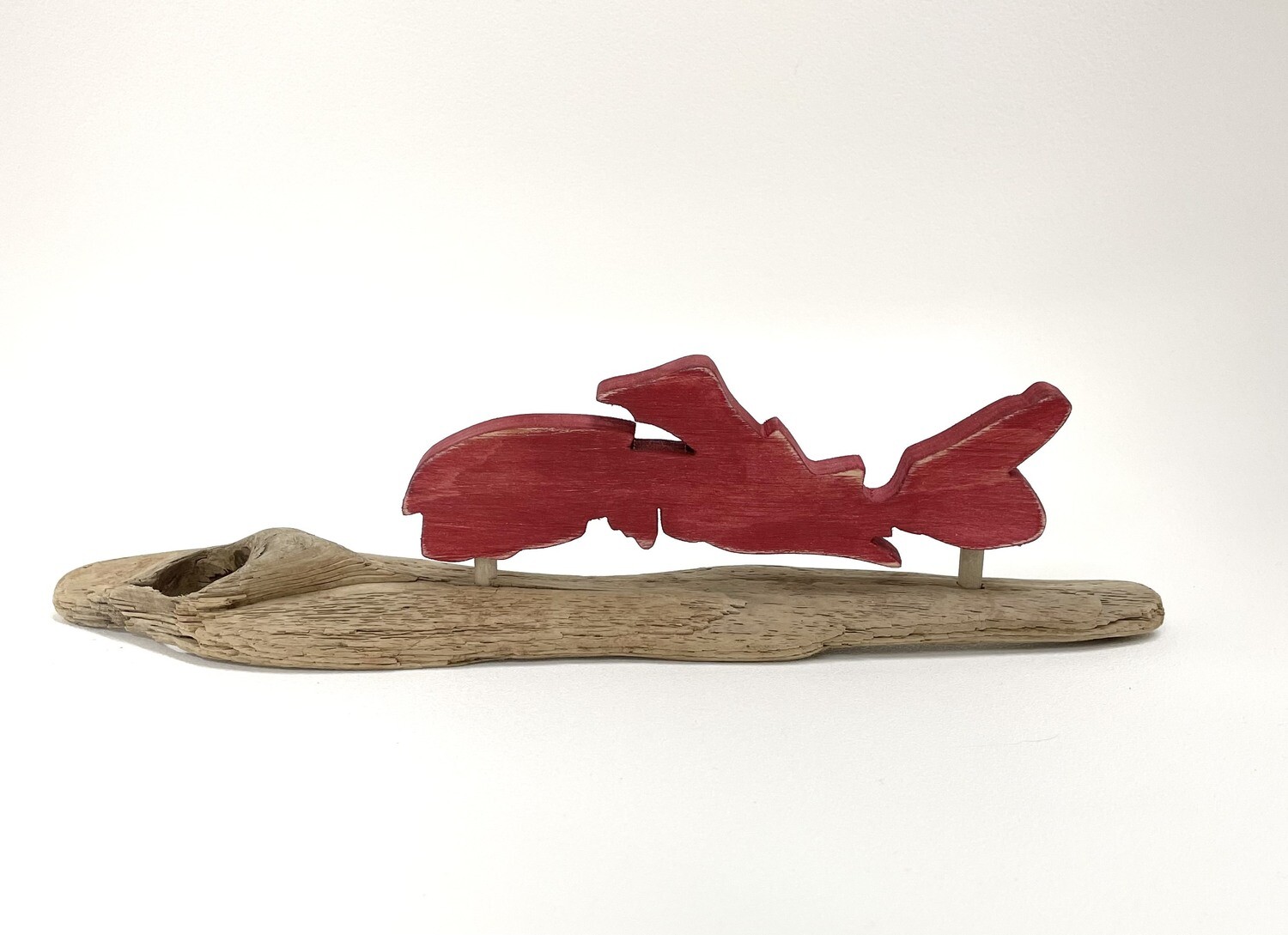 Small Red Nova Scotia on Driftwood- Jerry Walsh 