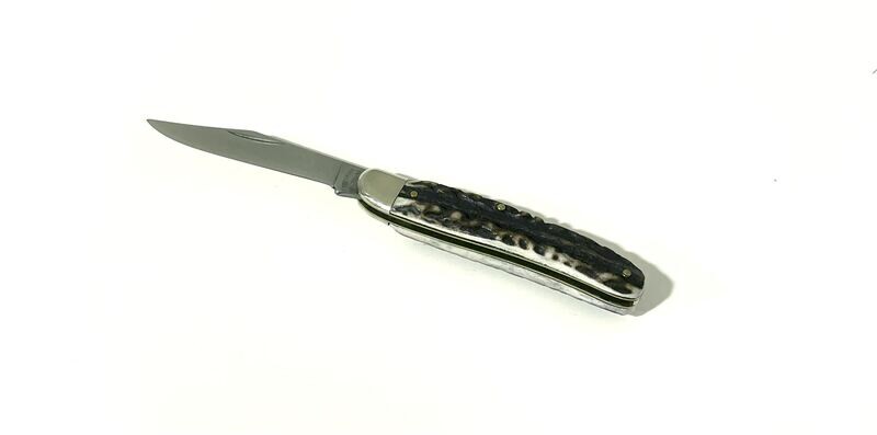 Stag Horn Slimline Pocket Knife - Grohmann Knives 