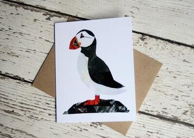 Puffin Collage Card
