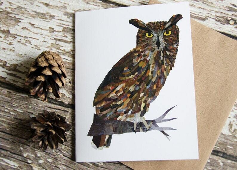 Owl Collage Card