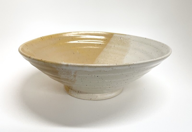 Yellow and White Large Bowl- Alicia Kate 