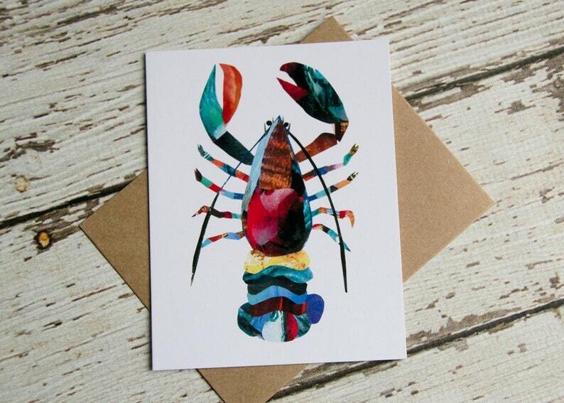 Lobster Collage Card