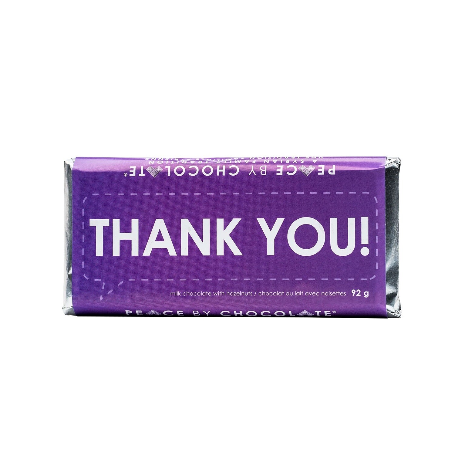 Thank you! Milk Chocolate Hazelnut Bar - Peace by Chocolate