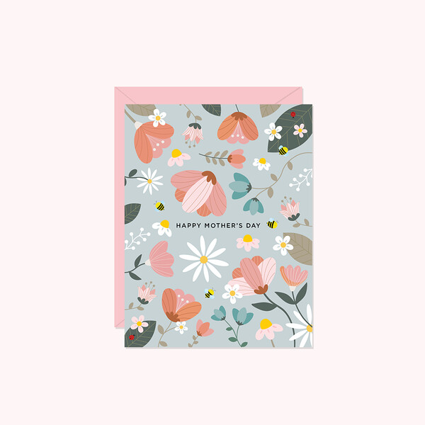 Happy Mother&#39;s Day Sage Floral Card- Paper Hearts