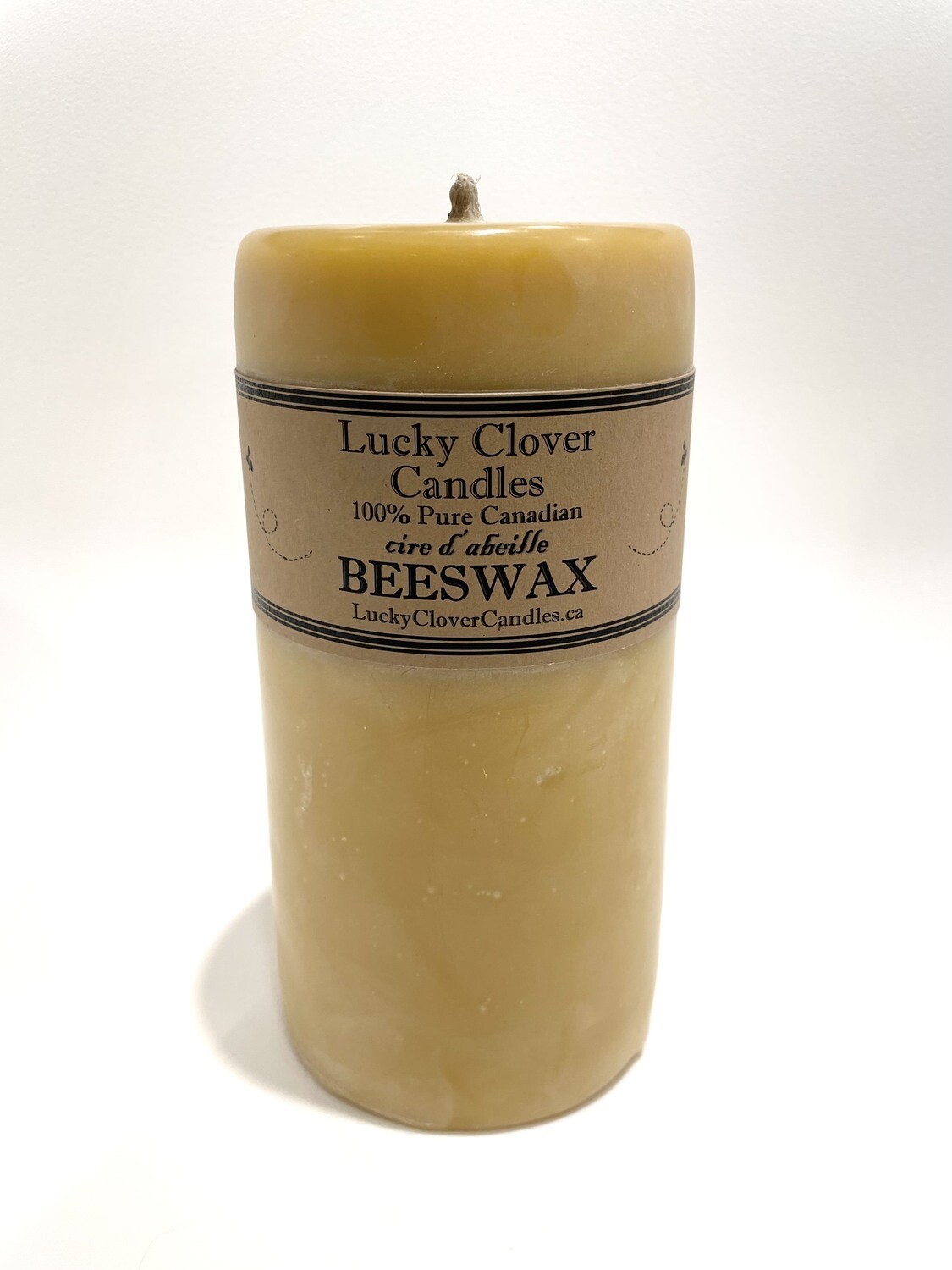 Smooth Beeswax Candle 4" x 8"