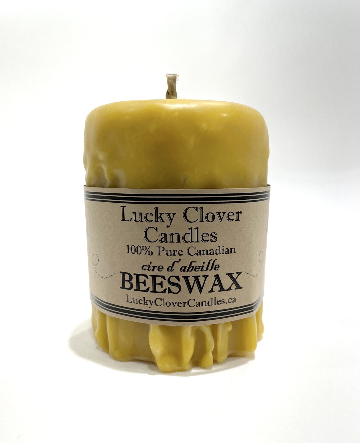 Hand Dripped Beeswax Candle 3x4
