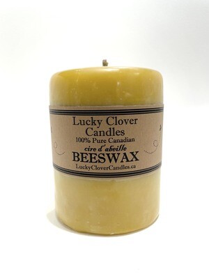 Smooth Beeswax Candle 4x5