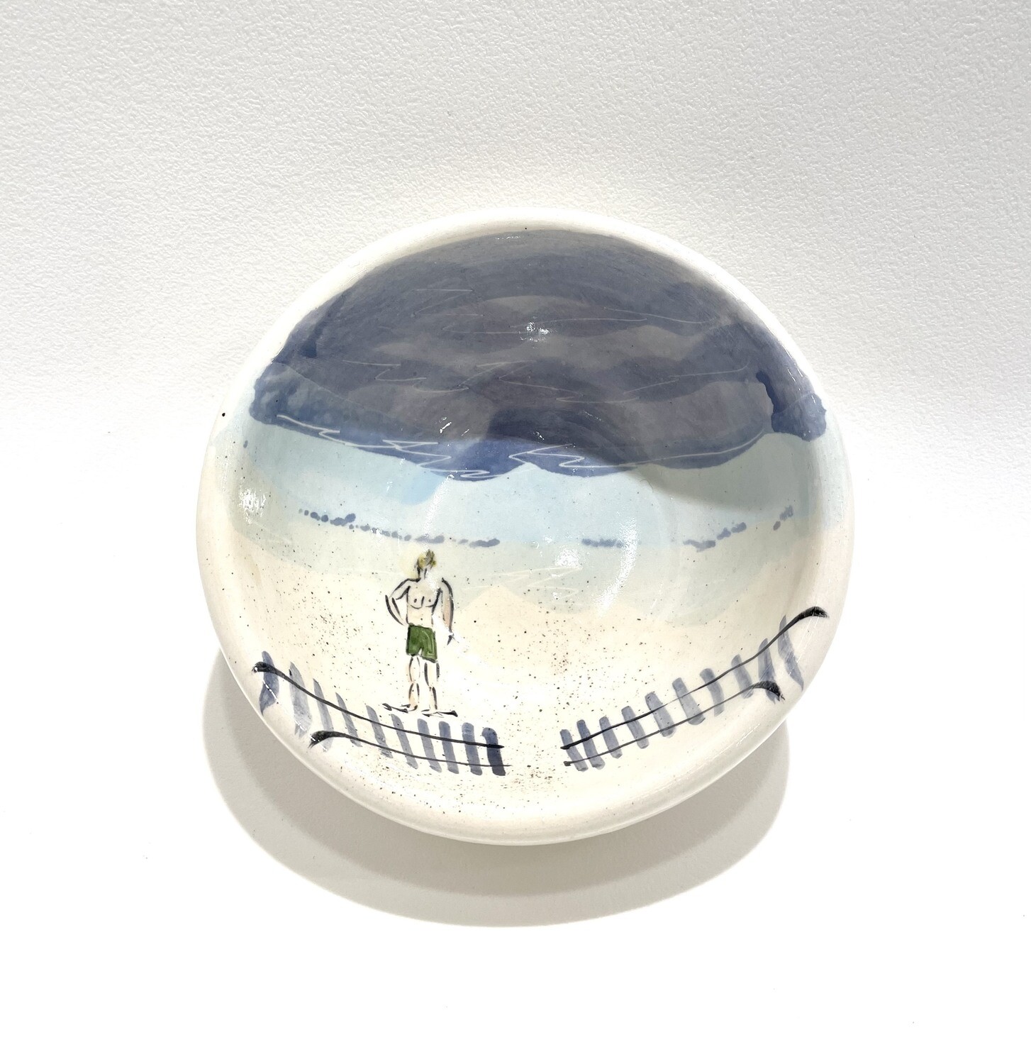 Male, Green Shorts Beach Bowl - Clayton Dickson 