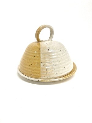 Yellow and White Butter Dish- Alicia Kate