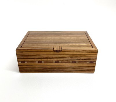 Hinged Zebrawood Box- Tam Flemming