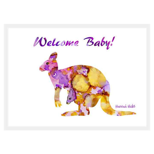 Kangaroo Welcome Baby! Card- Hannah Hicks 