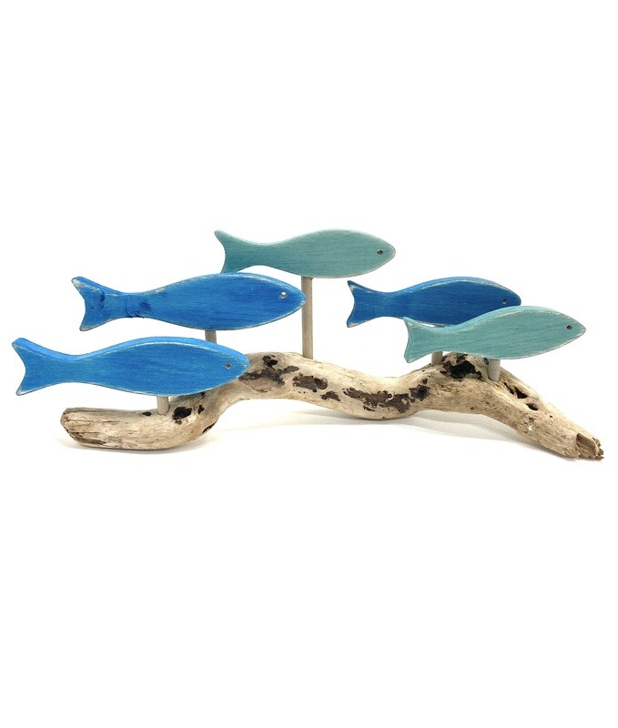 Dark Blue and Teal 5 Fish School - Jerry Walsh Dark Blue and Teal 5 Fish School - Jerry Walsh