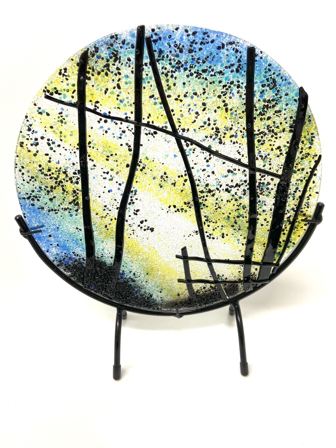 10" Wooded Trail- Brent Harding Fused Glass