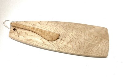 Bird&#39;s Eye Maple Cheese Board with Pate Knife- Brent Rourke
