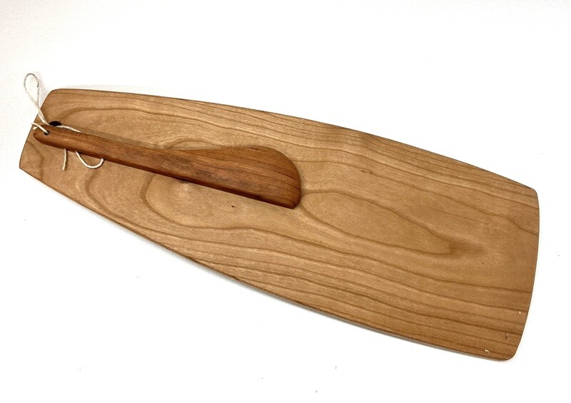 Cherry Wood Cheese Board with Pate Knife- Brent Rourke