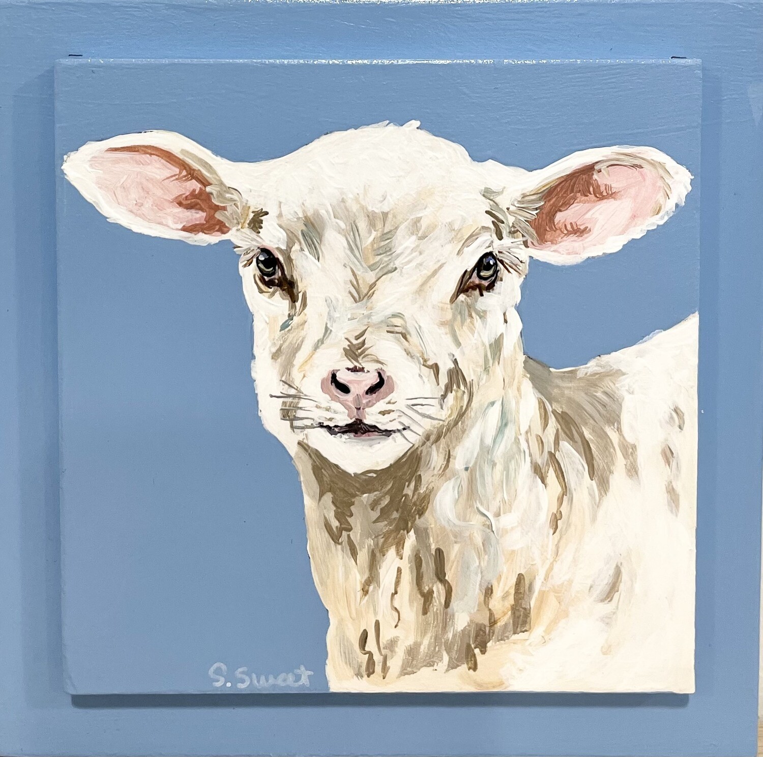 William the Lamb on Baby Blue