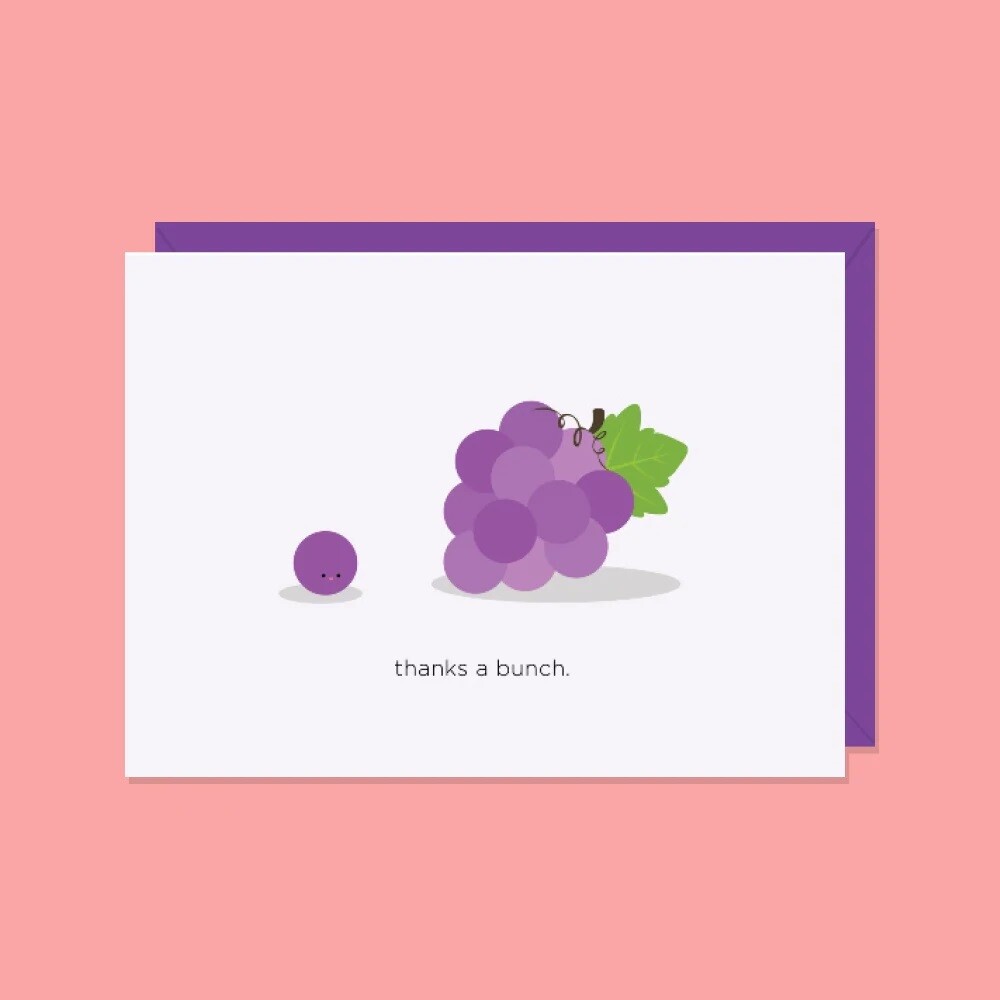 Thanks a Bunch Grape Card- Paper Hearts
