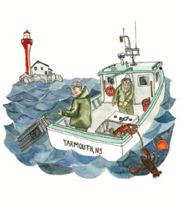 Lobster Fishing, Yarmouth NS Print- Kat Frick Miller