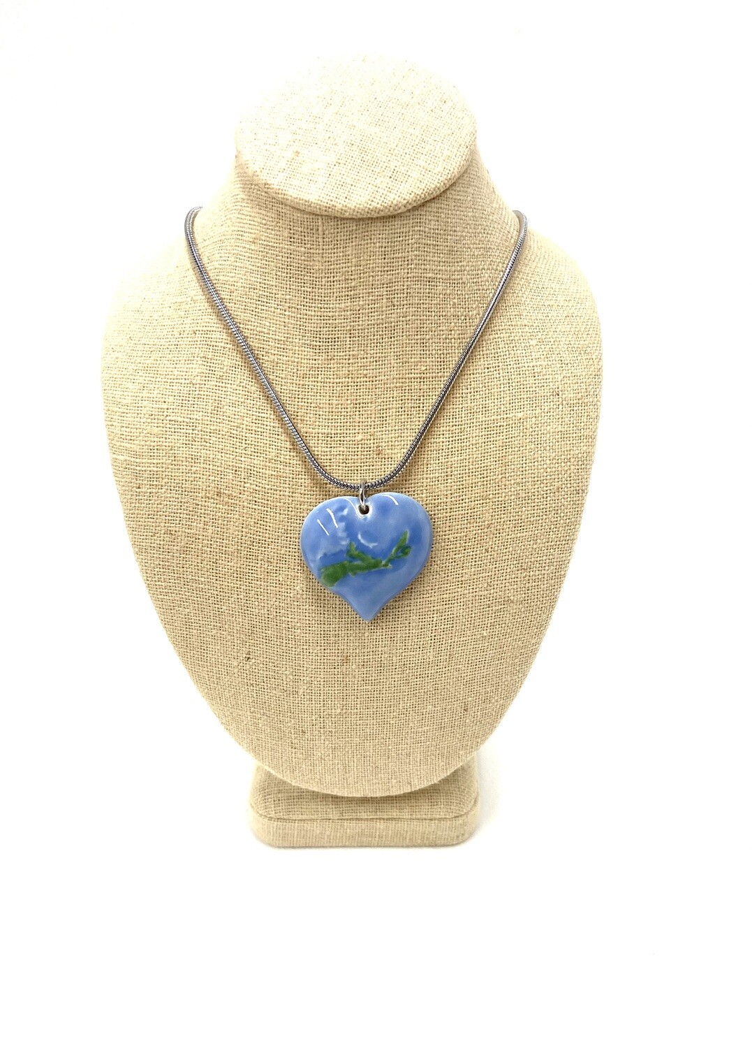 Blue Heart Nova Scotia Pendant- Birdsall-Worthington Pottery