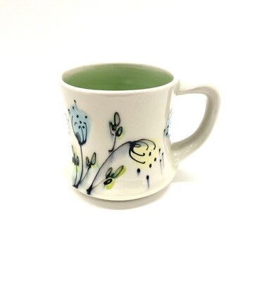 Green Floral Mug- Rachel de Conde