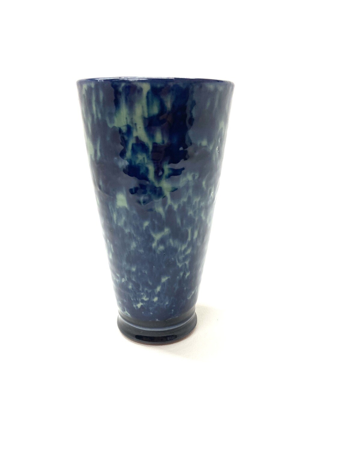 Blue Sponge Tumbler - Birdsall-Worthington Pottery 