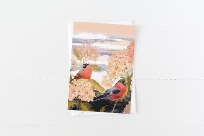 Finches and Hydrangea Card- Briana Corr Scott 