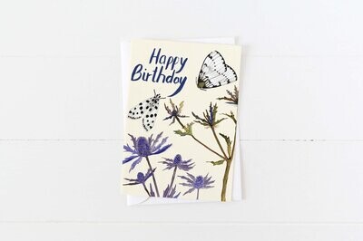 Happy Birthday with Moths Card- Briana Corr Scott