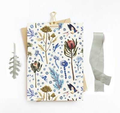Protea and Swallow Pattern Card- Briana Corr Scott 