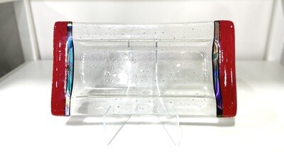 6x12 Red Semi Formal Tray- Kiln Art