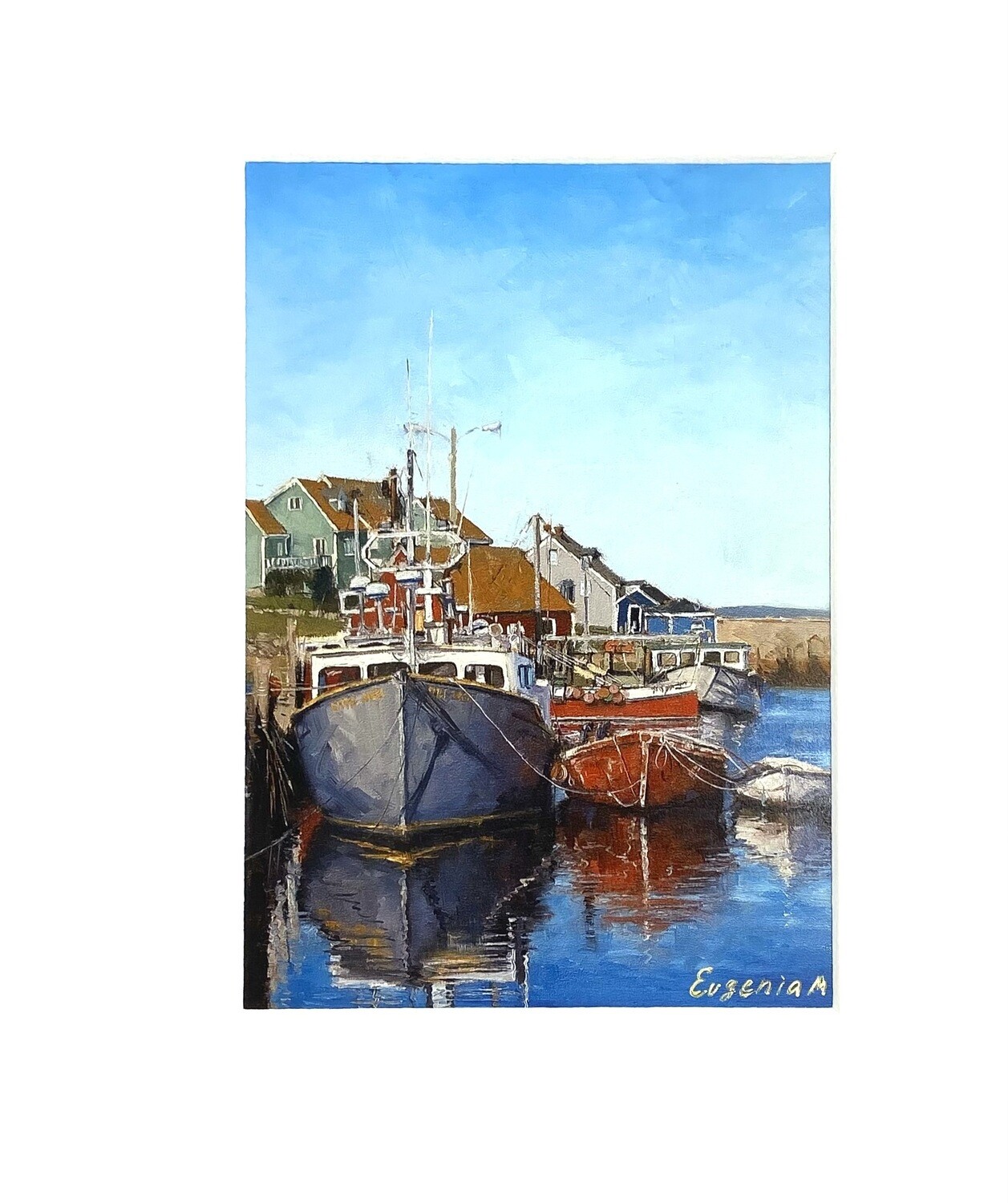 Peggy's Cove Fishing Boat and Dory Print- Evgenia Makogon
