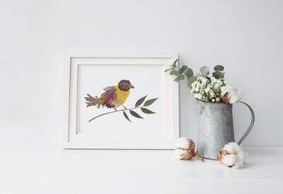 Flower Bird Print - Seek &amp; Bloom