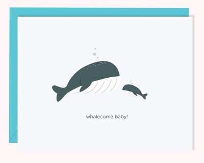 Whales Welcome Baby! Card- Paper Hearts 