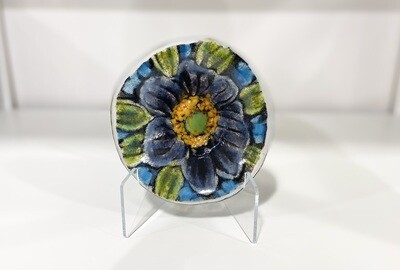 Blue Poppy Bowl 7" - Kiln Art
