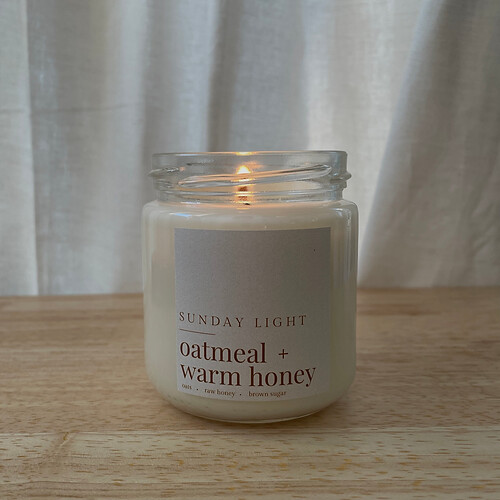 Oatmeal and Warm Honey Candle - Sunday Light