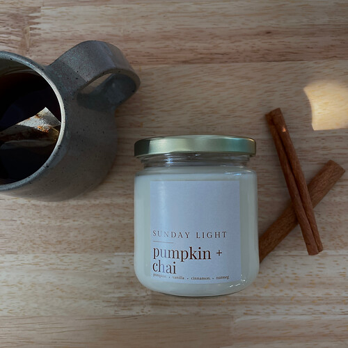 Pumpkin Chai Candle - Sunday Light