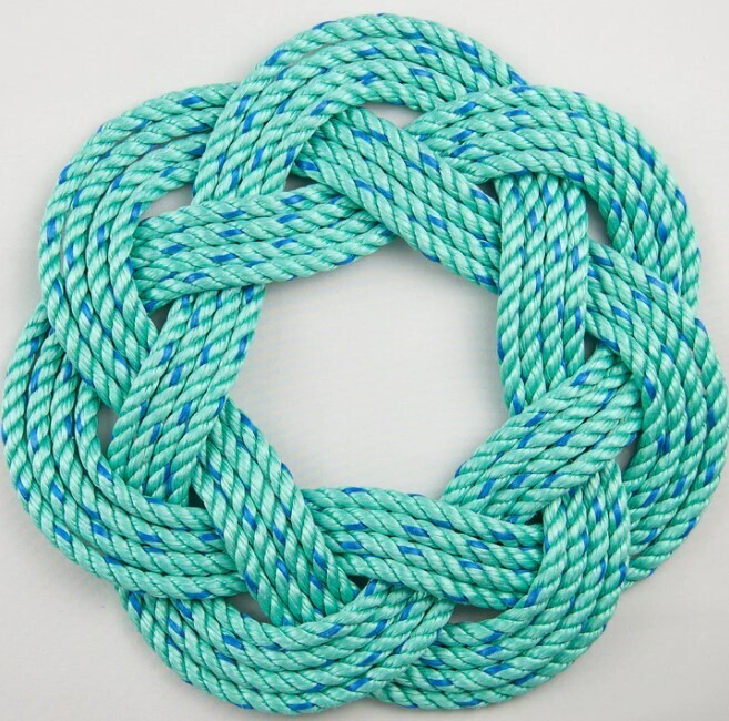 Teal Lobster Rope Wreath 16"- All for Knot