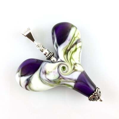 Spring Heart Pendant 18"- Point of View Glass