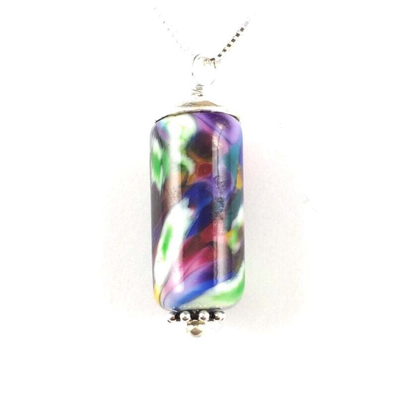 Stain Glass Small Pendant- Point of View Glass Stain Glass Small Pendant- Point of View Glass