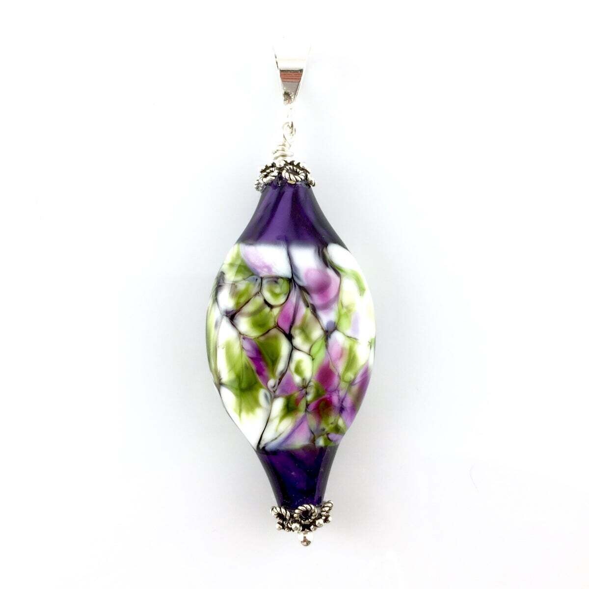 Spring  Marquise Pendant 18"- Point of View Glass