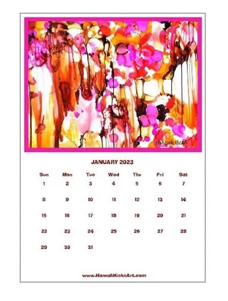 2023 Calendar- Hannah Hicks 