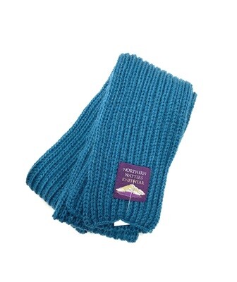 Kingfisher Skinny Scarf- Northern Watters Knitwear