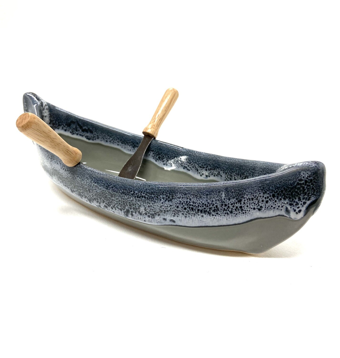 River Rock Canoe Dip Pot- Maxwell