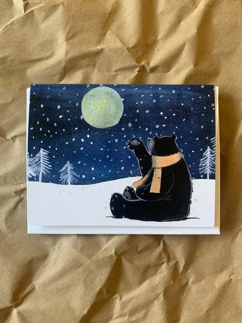 Black Bear in Snow Card- Sarah Duggan 