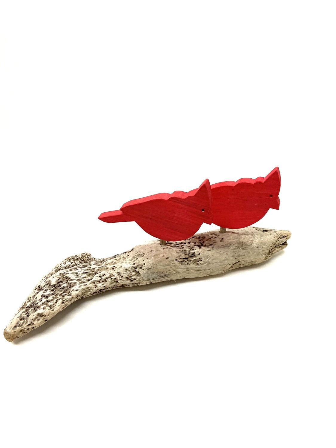 Double Cardinal on Driftwood- Jerry Walsh