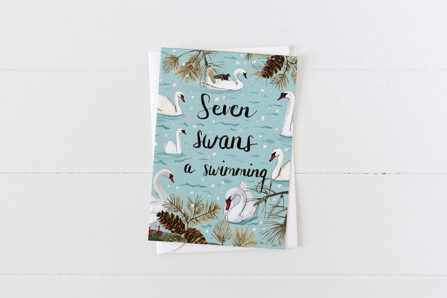Seven Swans a Swimming Card- Briana Corr Scott 
