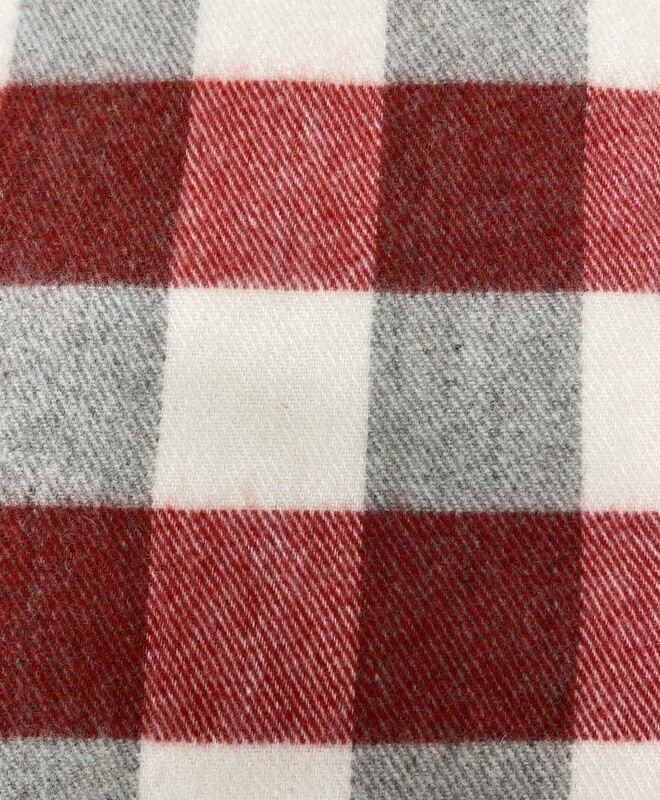 Red with Natural White MacAusland Throw Blanket Red with Natural White MacAusland Throw Blanket