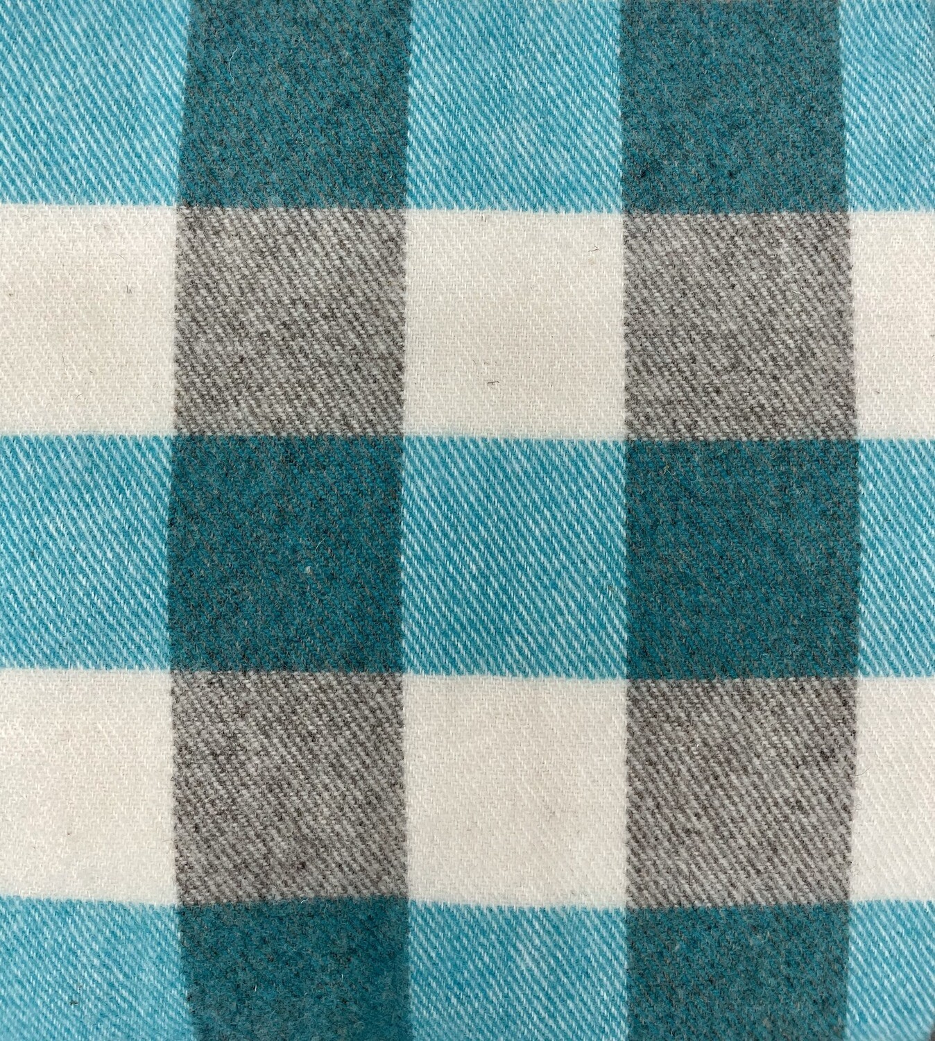 Turquoise with Natural White MacAusland's Throw Blanket