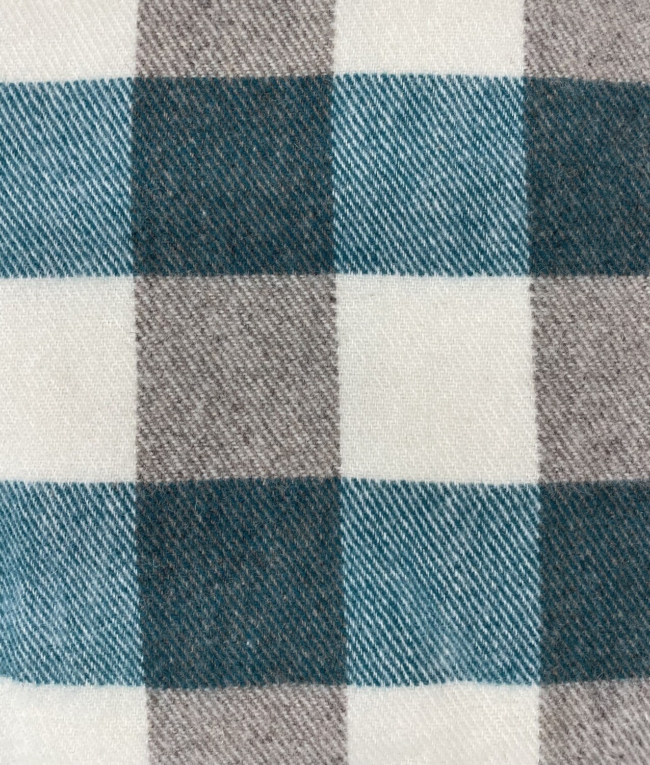 Teal with Natural White MacAusland Throw Blanket