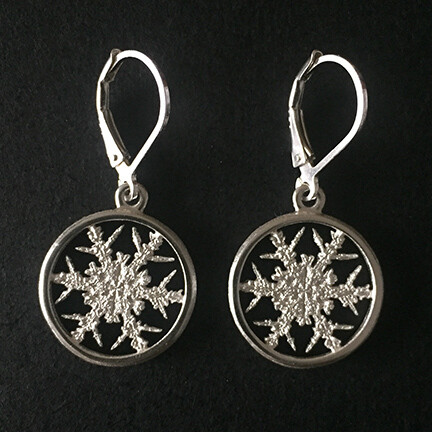 Winter Sky Snowflake Drop Earrings #2- Allyson Simmie